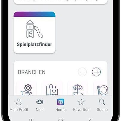 Screenshot Spielplatzfinder in der MEIN DUISBURG App